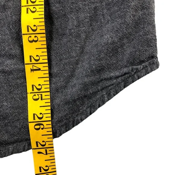 Levis Mens Large Gray Casual Button Down Short Sleeve Shirt, Standard fit - Picture 6 of 7